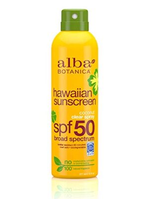 Alba Botanica Hawaiian SPF 50 Nourishing Coconut Clear Spray