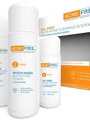 Acne Free 3 Step 24 Hour Acne Treatment Kit