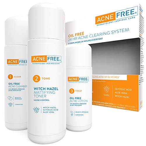 Acne Free 3 Step 24 Hour Acne Treatment Kit