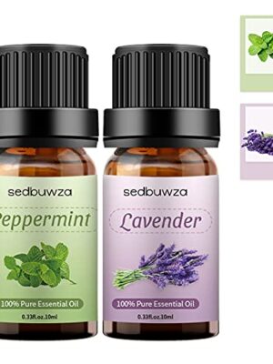 Peppermint + Lavender Essential Oil Set for Diffuser