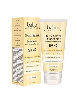 Babo Botanicals Daily Sheer Mineral Face Sunscreen Lotion SPF 40