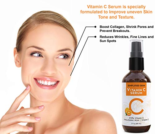 Vitamin C Serum 20% for Face, Eyes (2 oz). Anti Aging