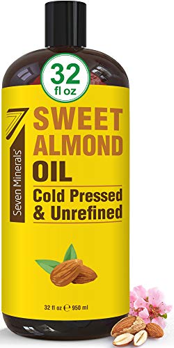 Pure Cold Pressed Sweet Almond Oil - Big 32 fl oz Bottle
