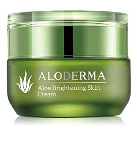 ALODERMA Aloe Brightening Skin Cream with 80% Pure Aloe Refines