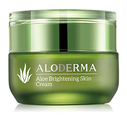 ALODERMA Aloe Brightening Skin Cream with 80% Pure Aloe Refines