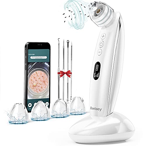 Blackhead Remover Vacuum with Camera - Upgraded Electrical Vacuum Pore Cleaner for Acne, Grease, and Comedone. WiFi Visual App for easy operation and rechargeable for convenient use. A perfect gift for both women and men.
