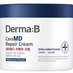 Derma B CeraMD Restore Cream - Soothing Body Moisturizer for Dry and Rough Skin, Relieves Itchiness Caused by Dryness, 430ml