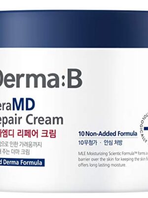 Derma B CeraMD Restore Cream - Soothing Body Moisturizer for Dry and Rough Skin, Relieves Itchiness Caused by Dryness, 430ml