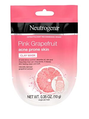 Neutrogena Pink Grapefruit Clay Pore-Refining Face Mask for Acne-Prone Skin - 36 pack