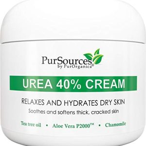 PurOrganica Urea 40% Foot Cream – With Pumice Stone and Brush