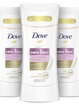 Dove Even Tone Antiperspirant Deodorant – 3-Pack Vitamin B3 Stick for Uneven Skin Tone