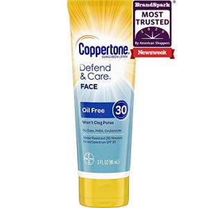 Coppertone Defend, Care Oil Free Sunscreen Face Lotion
