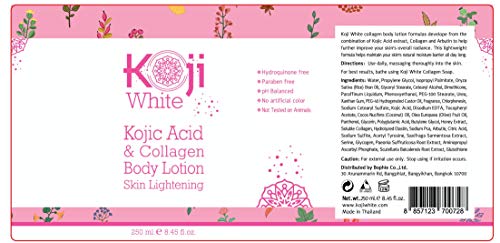 Unlock Radiant Beauty with White Kojic Acid & Collagen Body Lotion - 2 Pack Gift Set for Youthful, Glowing Skin