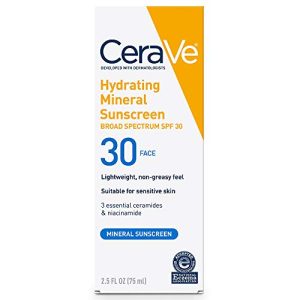 CeraVe 100% Mineral Sunscreen SPF 30 . Face Sunscreen