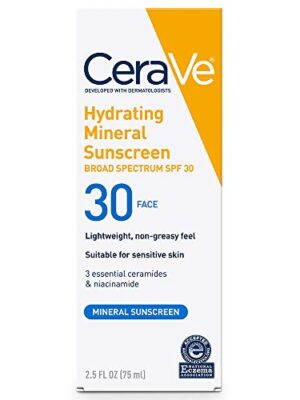 CeraVe 100% Mineral Sunscreen SPF 30 . Face Sunscreen
