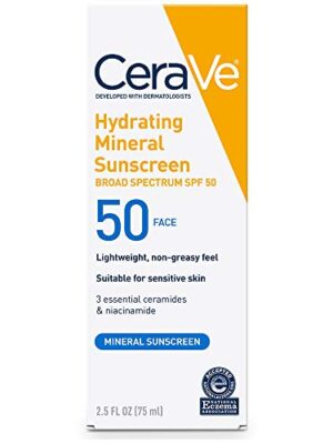 CeraVe 100% Mineral Sunscreen SPF 50 | Face Sunscreen