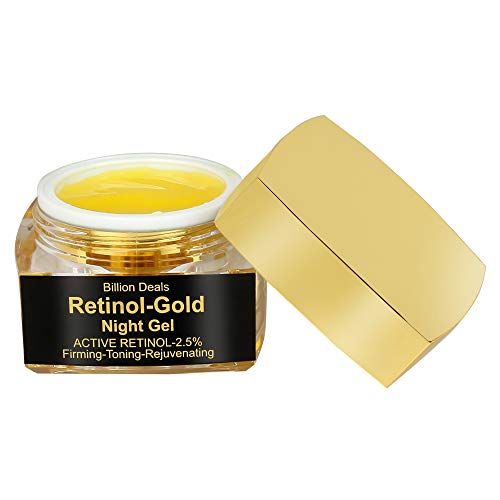 BillionDeals Retinol Gold Night Gel 2.5% I Jojoba Oil