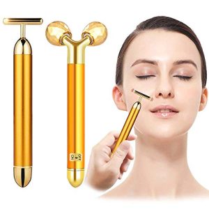 2-IN-1 Beauty Bar 24k Golden Pulse Facial Face Massager