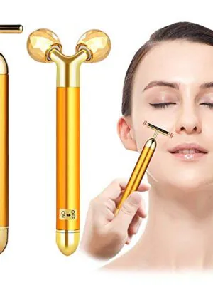 2-IN-1 Beauty Bar 24k Golden Pulse Facial Face Massager
