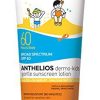Child smiling in sunlight, applying La Roche-Posay Anthelios SPF 60 Sunscreen, perfect for sensitive skin and water-resistant for active outdoor play