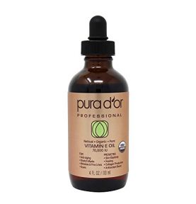 PURA D'OR Organic Vitamin E Oil (4oz / 118mL)