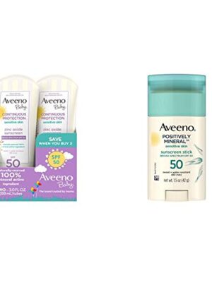 Aveeno Baby Continuous Protection Zinc Oxide Mineral Sunscreen Lotion