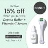Sdara Skincare Derma Roller For Face w/ 540 Titanium Micro Needles