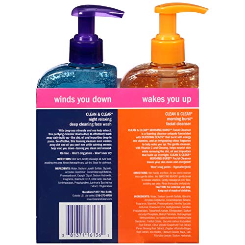 Clean & Clear 2-Pack Day and Night Face Cleanser