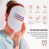 Led Face Mask Light Therapy, ALINETEFF 3 Colors Light Therapy