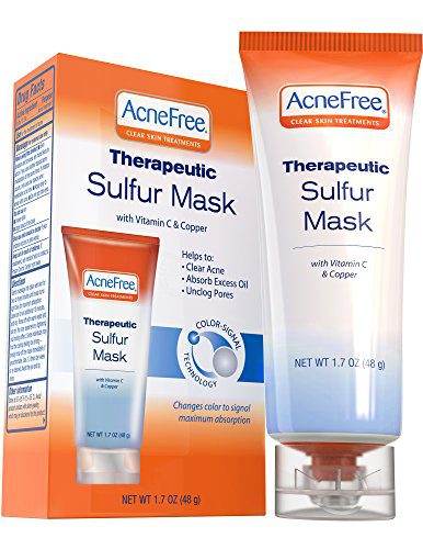 Acne Free Sulfur Mask 1.7 oz Acne Treatment for Clearing Acne