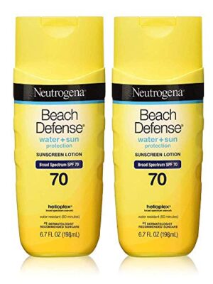Neutrogena Beach Defense Sunscreen Body Lotion SPF 70 - 6.7 oz (2 Pack)