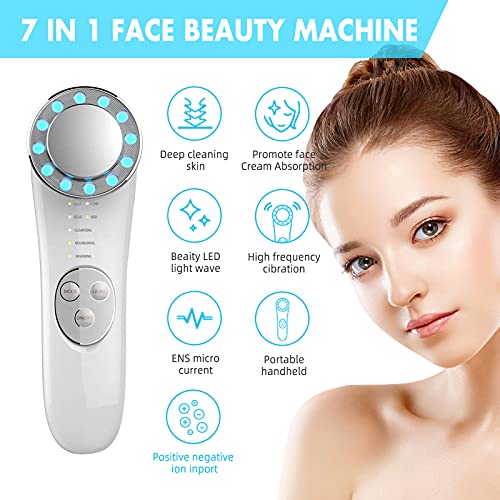 Face Machine,Facial Massager,7 in 1 Face Cleaner Lifting Machine