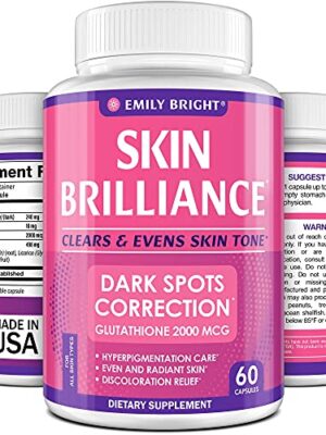 2000mcg Glutathione Skin Lightening Pills - A Powerful Antioxidant for Brightening and Even Skin Tone"