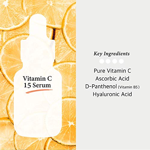 Vitamin C Facial Serum with L-Ascorbic Acid 15% + Vitamin B5