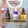 Triple Power Trio: Vitamin C, Hyaluronic Acid, Retinol Serums for Radiant Skin - Anti-Aging Facial Treatment