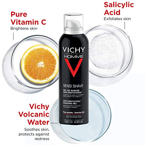Vichy Homme Anti-Irritation Shaving Gel - Soothing Care for Men with Delicate Skin 🪒
