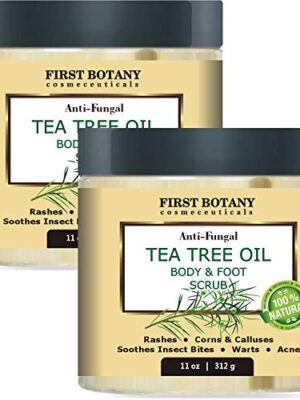 100% Natural Tea Tree Oil Body, Foot Scrub with Dead Sea Salt