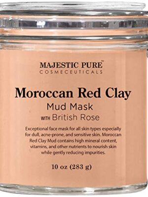 MAJESTIC PURE Moroccan Red Clay Facial Mud Mask