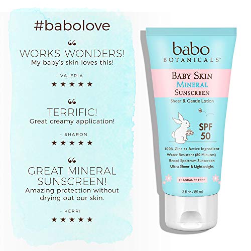 Babo Botanicals Baby Skin Mineral Sunscreen Lotion SPF 50