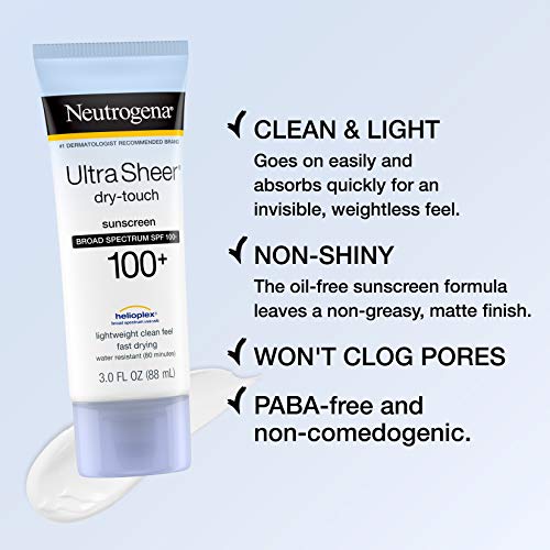 Neutrogena Ultra Sheer Sunscreen and Oil-Free Daily Moisturizer Duo - SPF 100+ Protection and Hydration Bliss, 3 fl. oz + 4 fl. oz