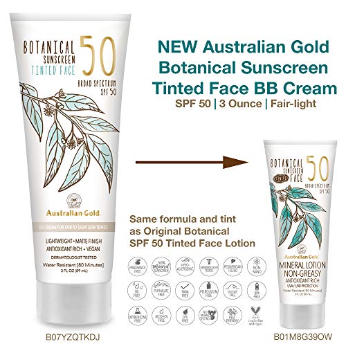 NEW Australian Gold Botanical Sunscreen Tinted Face BB Cream