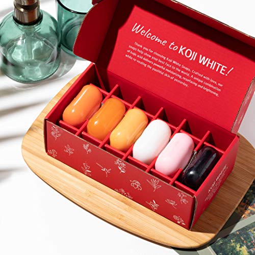 Acid Skin Brighten Soap Set - 6 Bars for Glowing Skin, Dark Spot Reduction, and Radiant Complexion - Bath Girls Gift Box