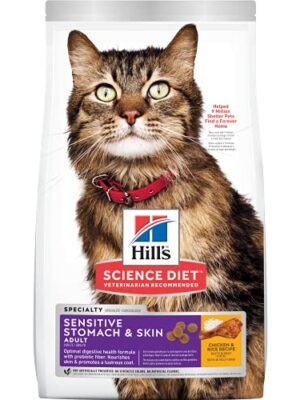 Hill's Science Diet Dry Cat Food, Adult, Sensitive Stomach