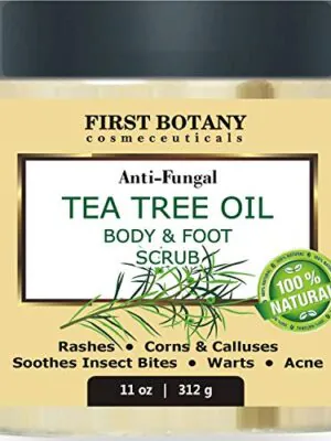 100% Natural Tea Tree Oil Body, Foot Scrub with Dead Sea Salt