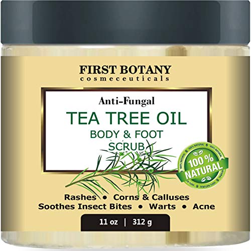 100% Natural Tea Tree Oil Body, Foot Scrub with Dead Sea Salt