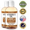 Natural Vitamin E Oil 5000 IU, 8 oz (2 x 4oz),For Skin