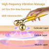 2 in 1 Face Massager Roller - Golden Pulse Electric Device for Instant Face Lift and Skin Tightening