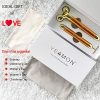 2 in 1 Face Massager Roller - Golden Pulse Electric Device for Instant Face Lift and Skin Tightening