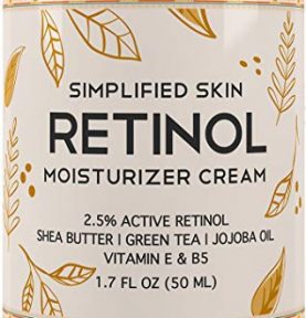 Retinol Moisturizer Cream 2.5% for Face, Eye Area