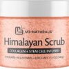 Naturals Himalayan Salt Scrub with Collagen and Stem Cell for Acne, Cellulite, Scars, and Wrinkles - Exfoliating and Moisturizing 12 oz.